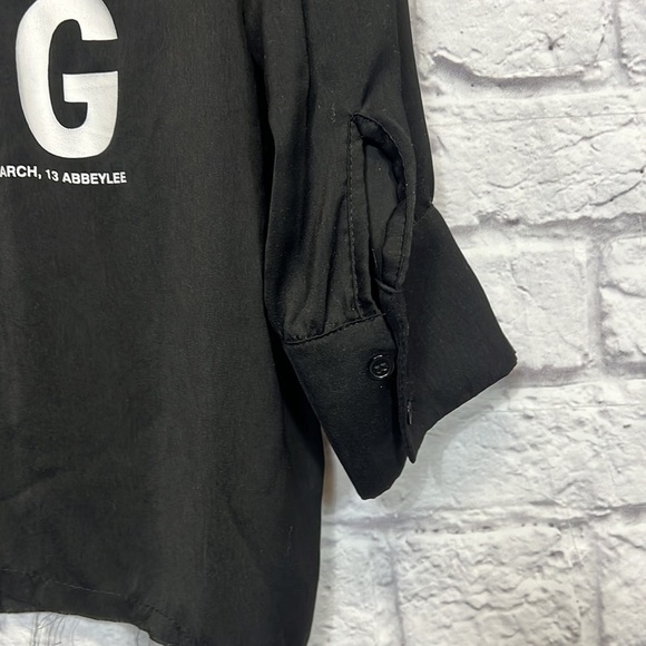 ABBEYLEE black blouse | size large - Picture 8 of 9